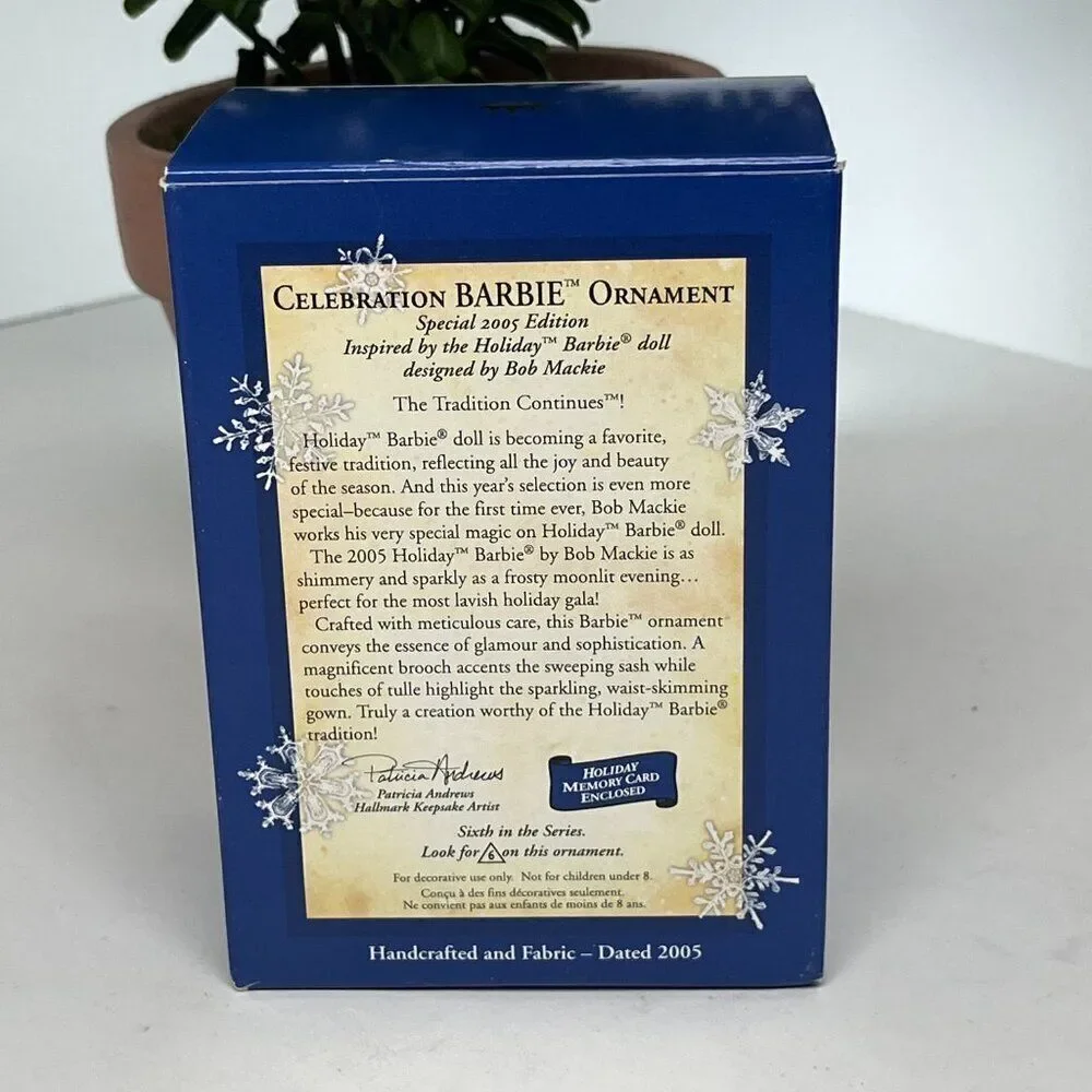 Christmas Ornament Hallmark Keepsake Barbie Celebration Vintage Collector Series